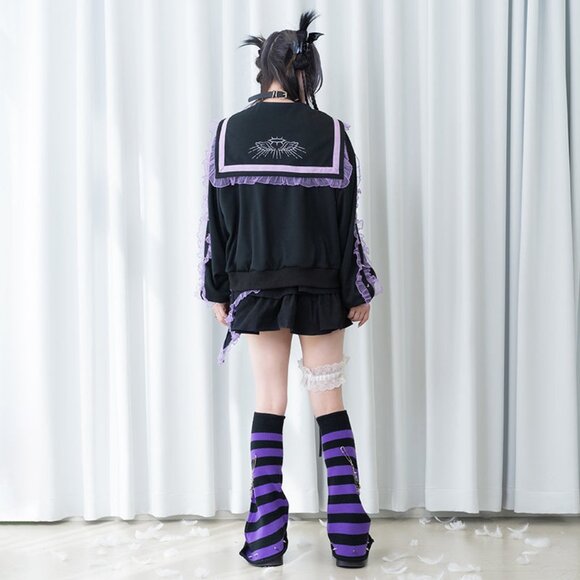 NEW ACDC RAG - Baby Punk Devil Punk Sailor Zip Up Jacket - Picture 9 of 9